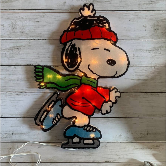 Peanuts Holiday Peanuts Lighted Skating Snoopy Christmas For Indoor And Outdoor Poshmark